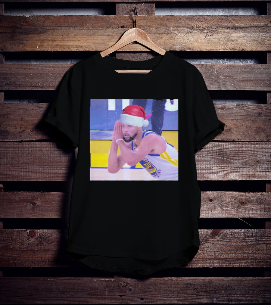 Steph Curry Night Night Xmas 2026 Santa Hat Basketball Fan Holiday T-Shirt