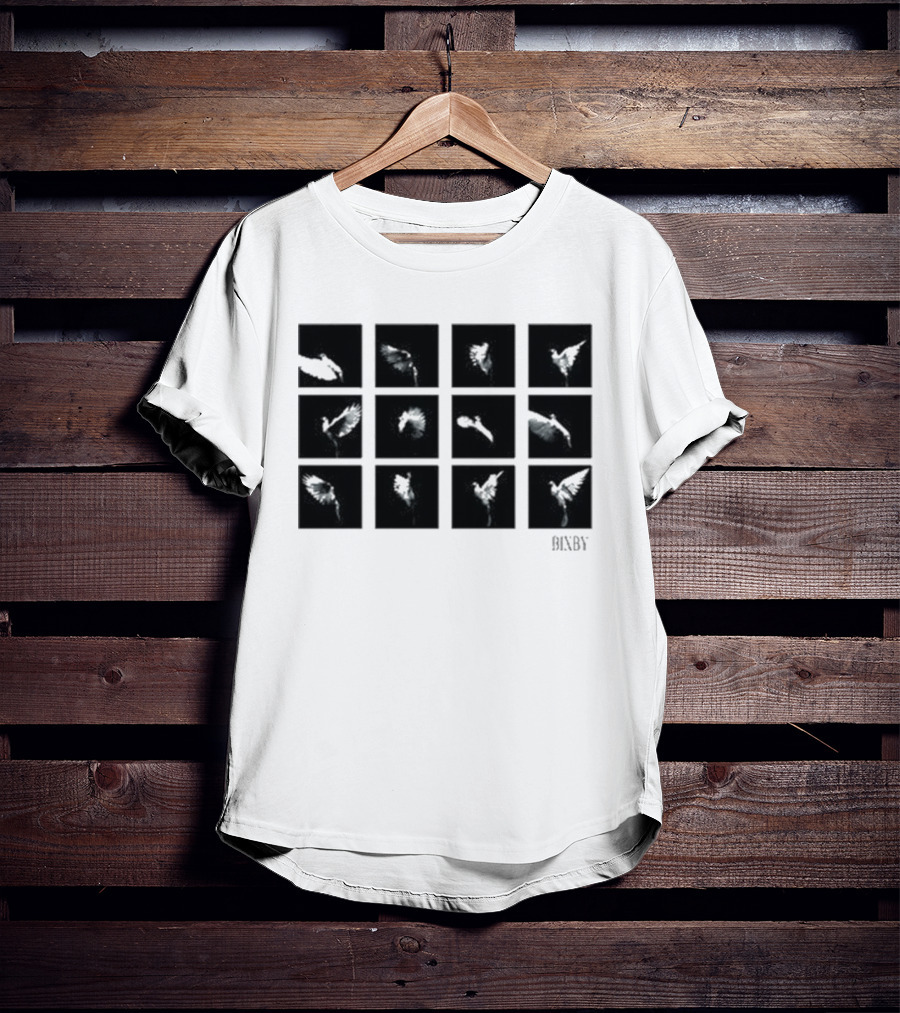 Bixby Doves Tour Music Album Cover Concept With Artistic Bird Motifs T-Shirt