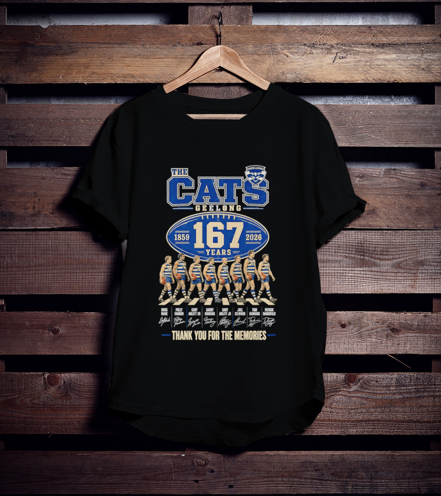 The Cats Geelong 1859 2026 167 Years Thank You For The Memories T-Shirt