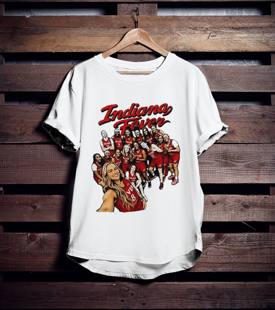 Indiana Fever Team Selfie Caitlin Clark Sophie Cunningham T-Shirt