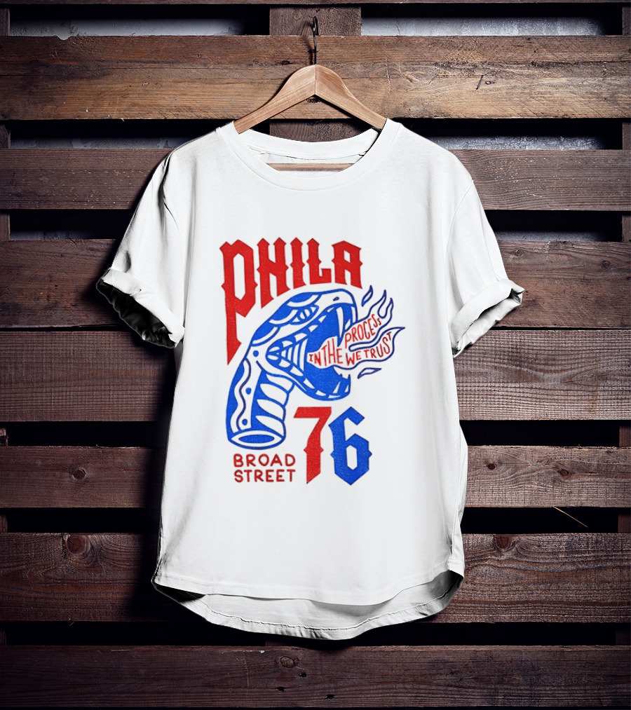 Phila 76 Broad Street In The Process We Trust Serpent T-Shirt