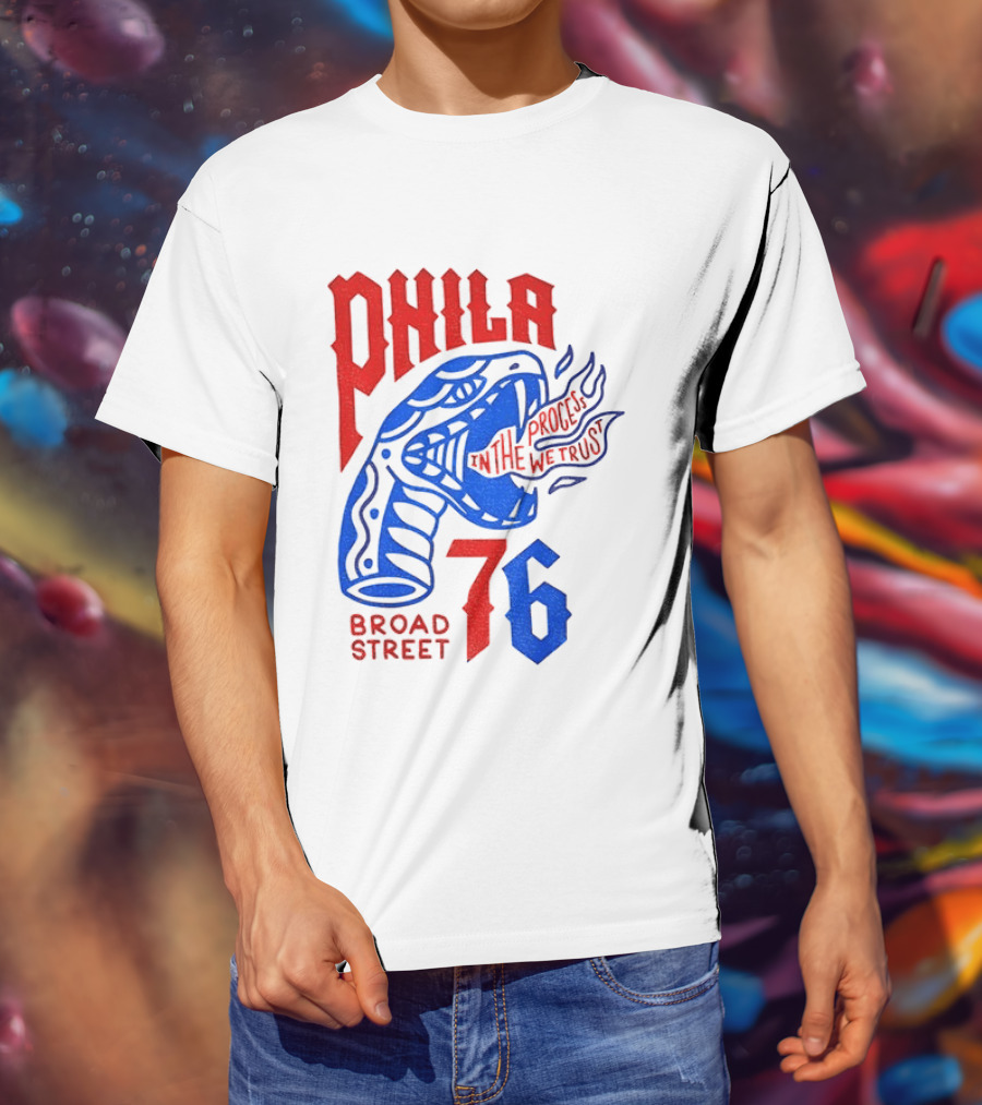 Phila 76 Broad Street In The Process We Trust Serpent T-Shirt