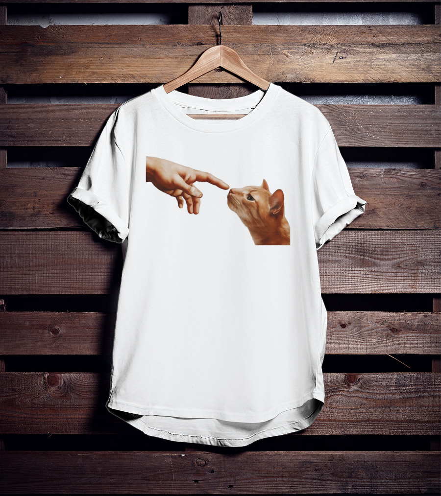 The Creation Of Adam Cat Edition T-Shirt
