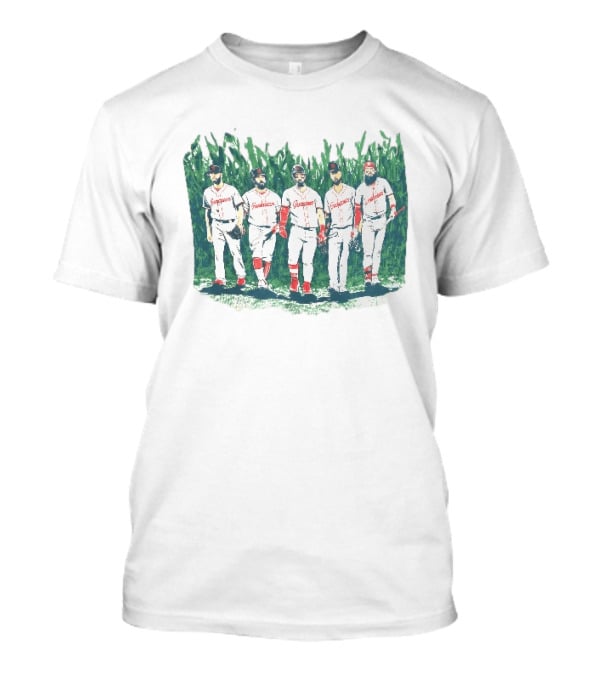 Cleveland Guardians Field Of Dreams Game 2026 Is This Heaven Baseball Players Walking In Cornfield T-Shirt