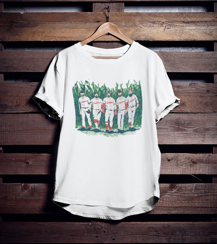 Cleveland Guardians Field Of Dreams Game 2026 Is This Heaven Baseball Players Walking In Cornfield T-Shirt