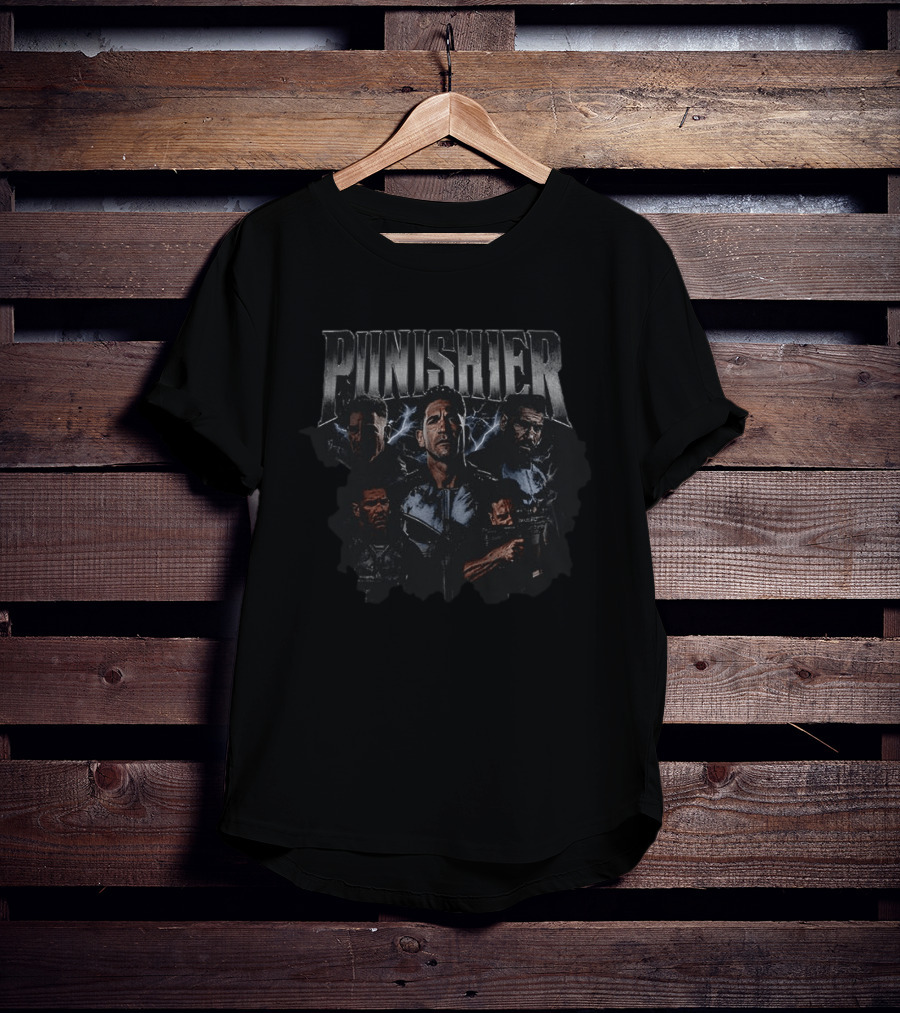 Punisher Bootleg Frank Castle Jon Bernthal Lightning T-Shirt