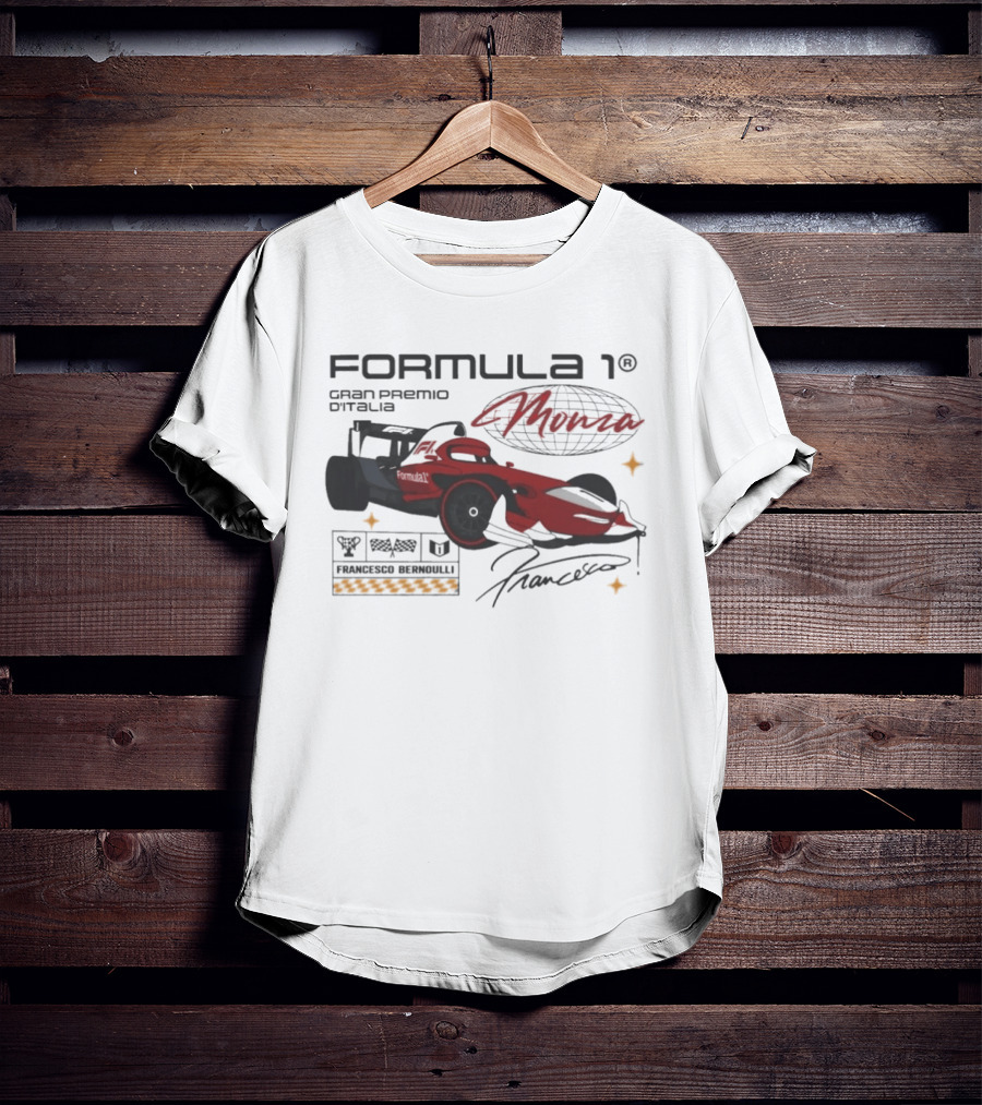 Formula 1 Gran Premio D'Italia Francesco Bernoulli Pixar Cars T-Shirt