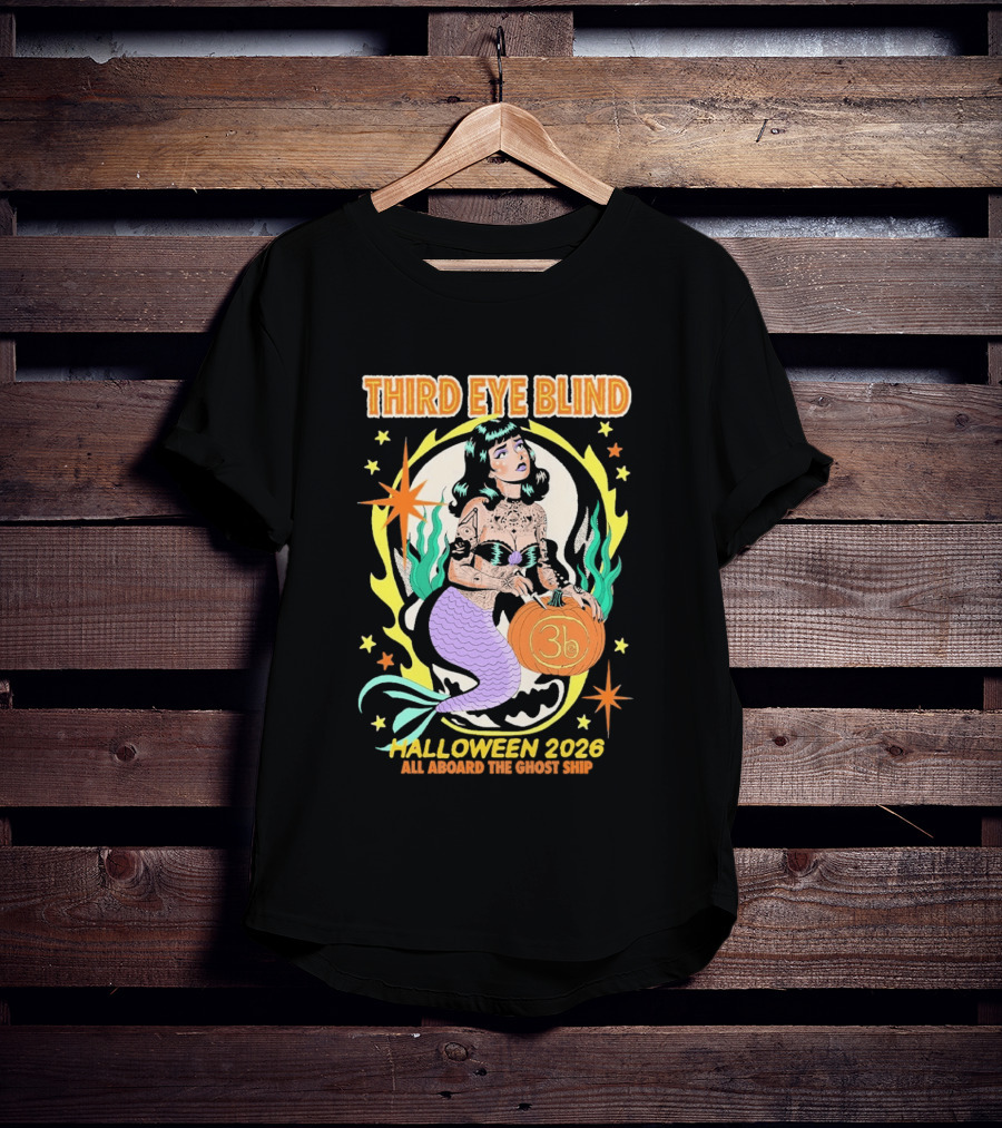 Third Eye Blind Halloween 2026 Mermaid All Aboard The Ghost Ship T-Shirt