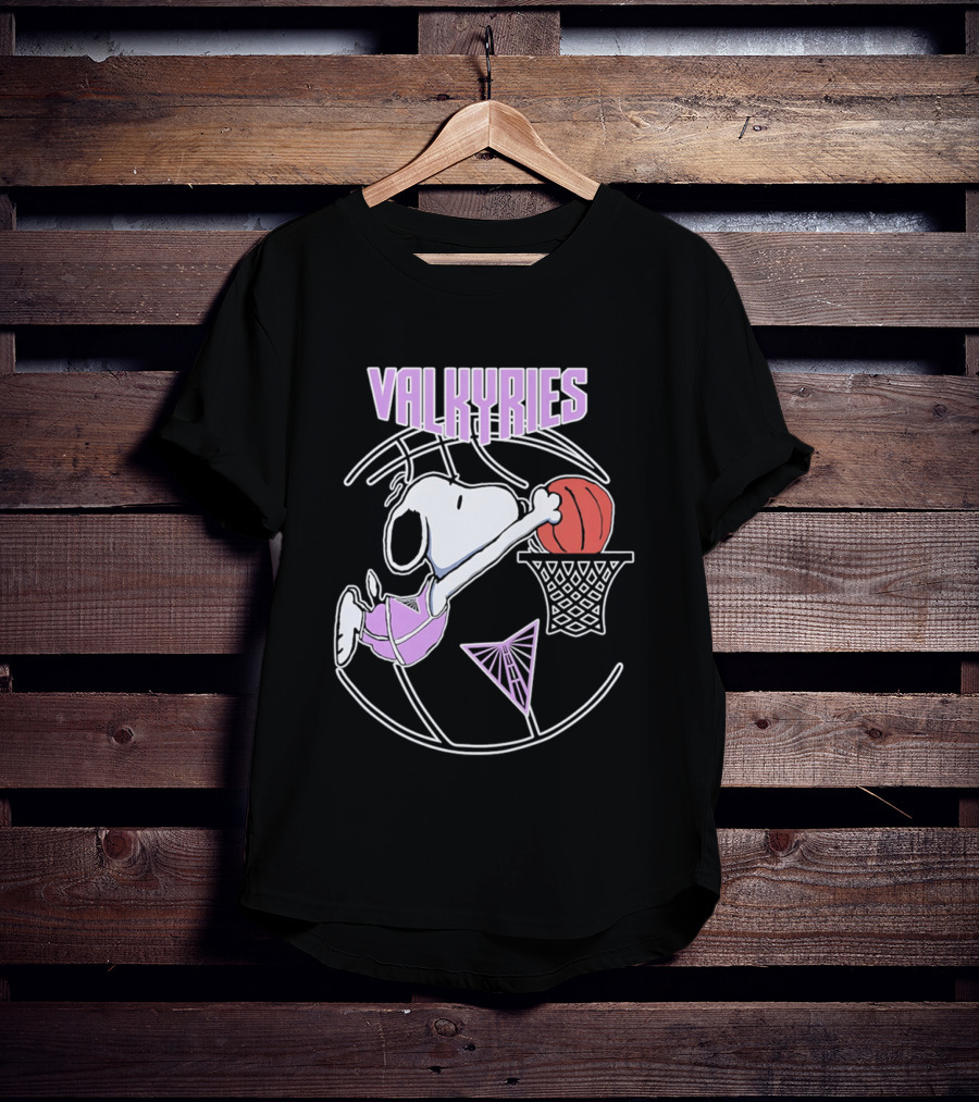 Valkyries Snoopy Basketball Slam Dunk T-Shirt