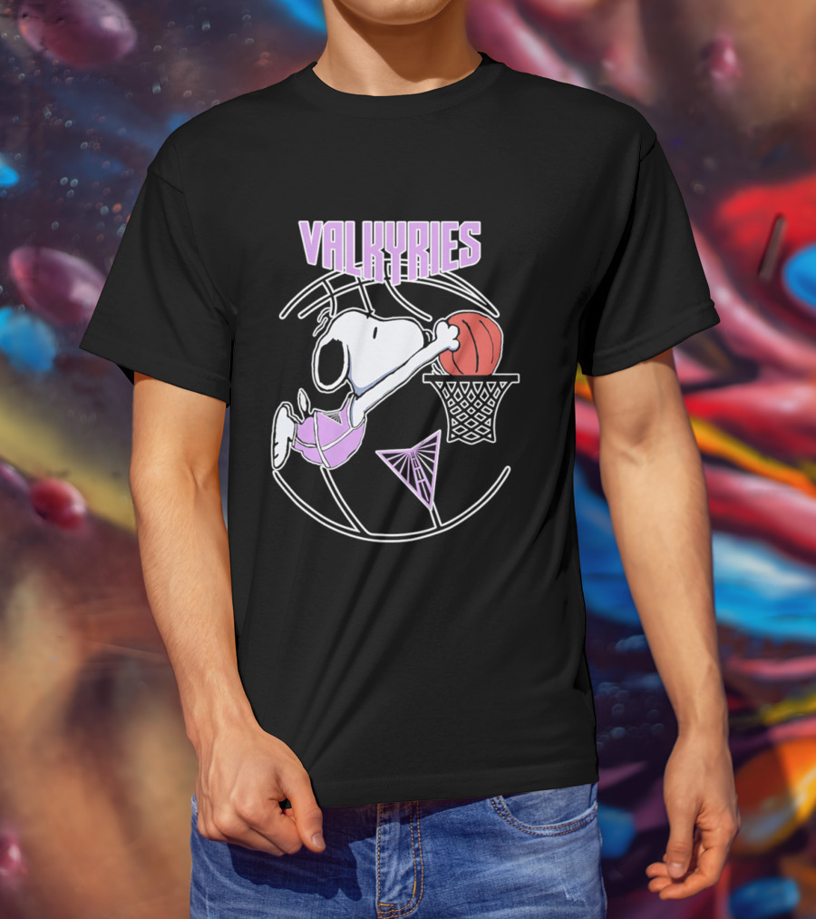 Valkyries Snoopy Basketball Slam Dunk T-Shirt