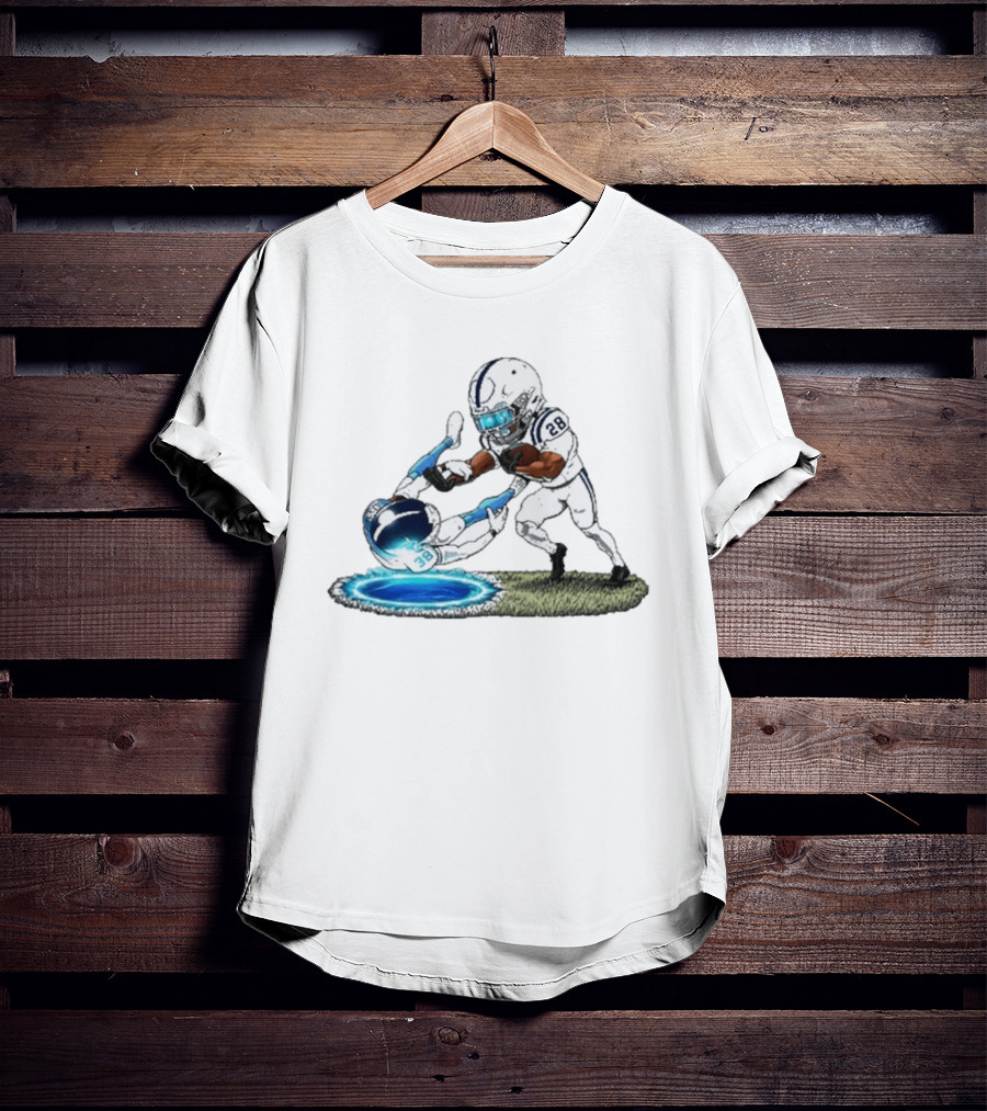 Jonathan Taylor Indianapolis Colts 28 Football Caricature T-Shirt