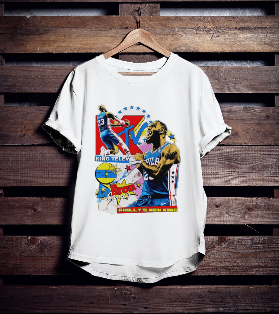 LeBron James MTV King Television Philly's New King Philadelphia 76ers T-Shirt