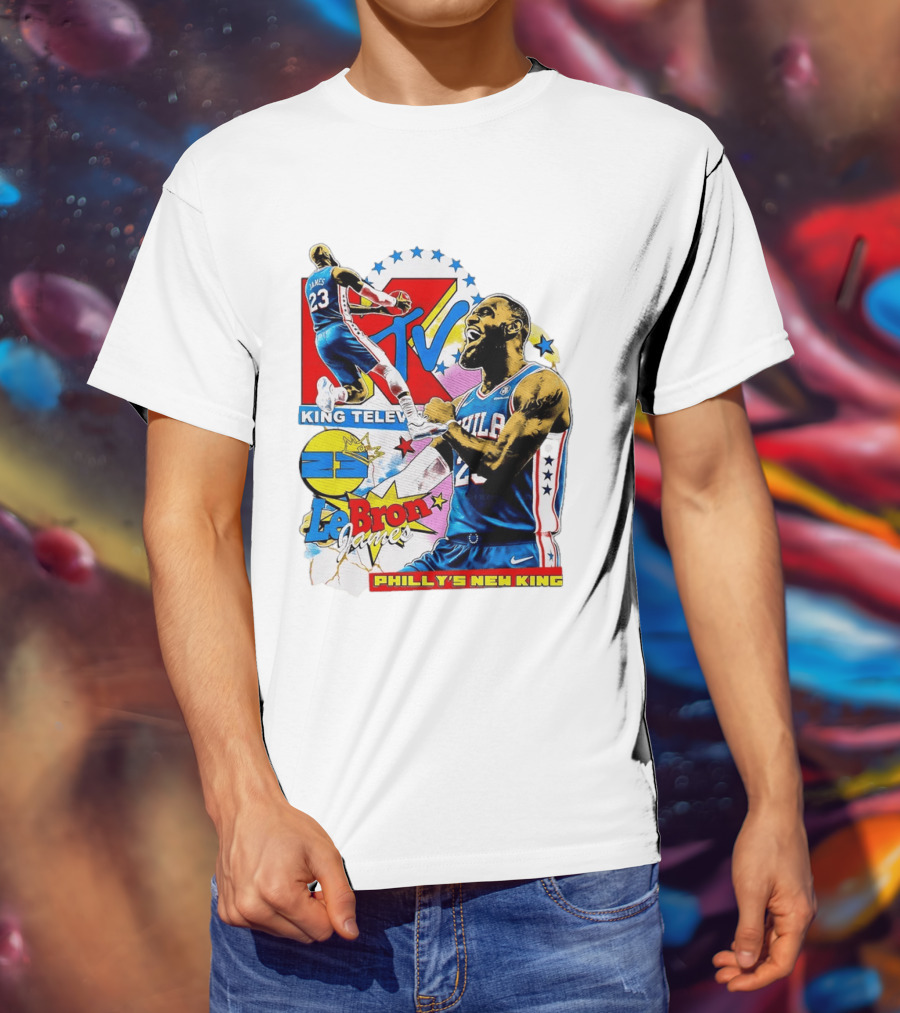 LeBron James MTV King Television Philly's New King Philadelphia 76ers T-Shirt