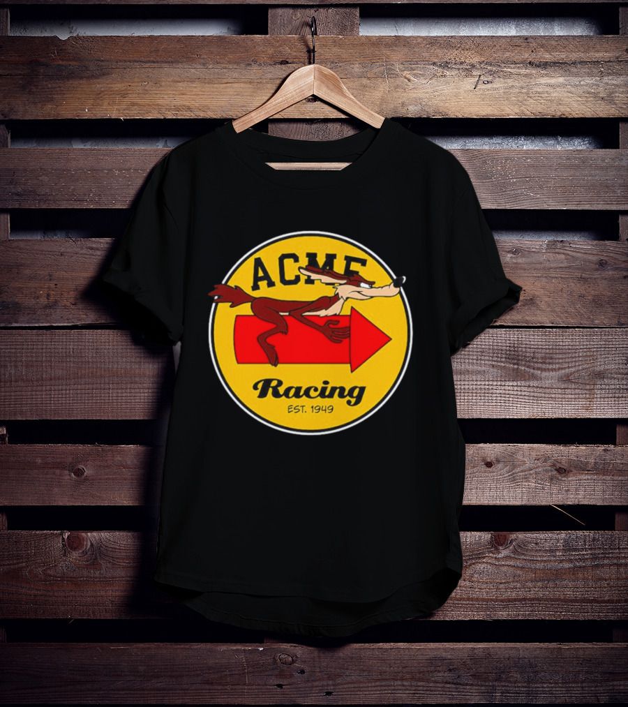 Acme Racing Wile E. Coyote Rocket Est 1949 Retro Cartoon T-Shirt