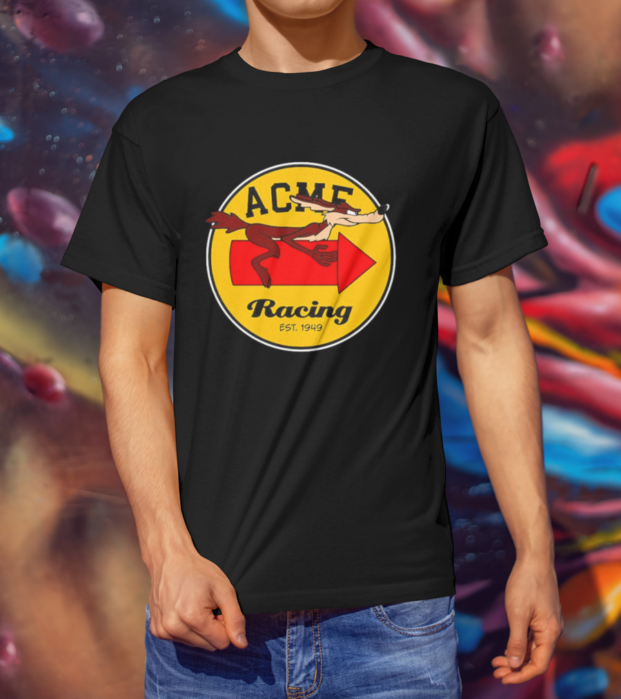 Acme Racing Wile E. Coyote Rocket Est 1949 Retro Cartoon T-Shirt
