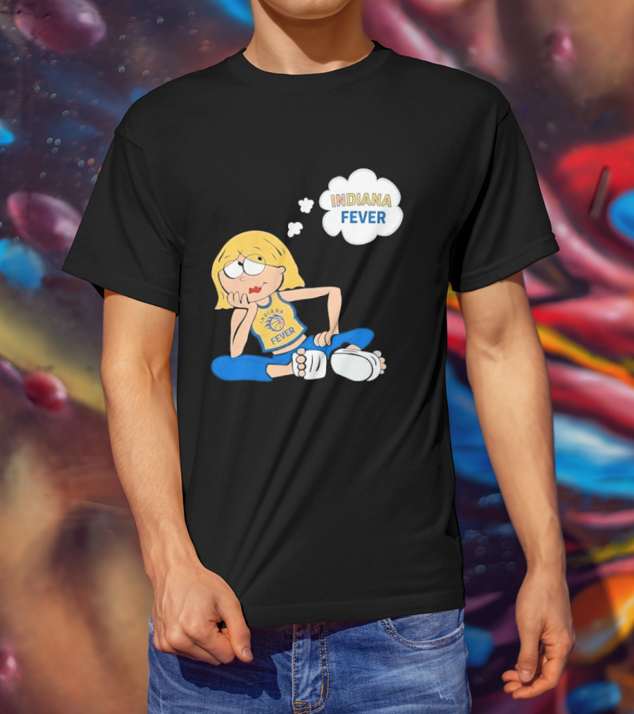 WNBA Indiana Fever Blonde Girl Cartoon Thought Bubble T-Shirt