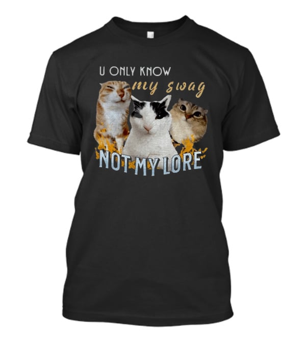 U Only Know My Swag Not My Lore Funny Cat Trio T-Shirt