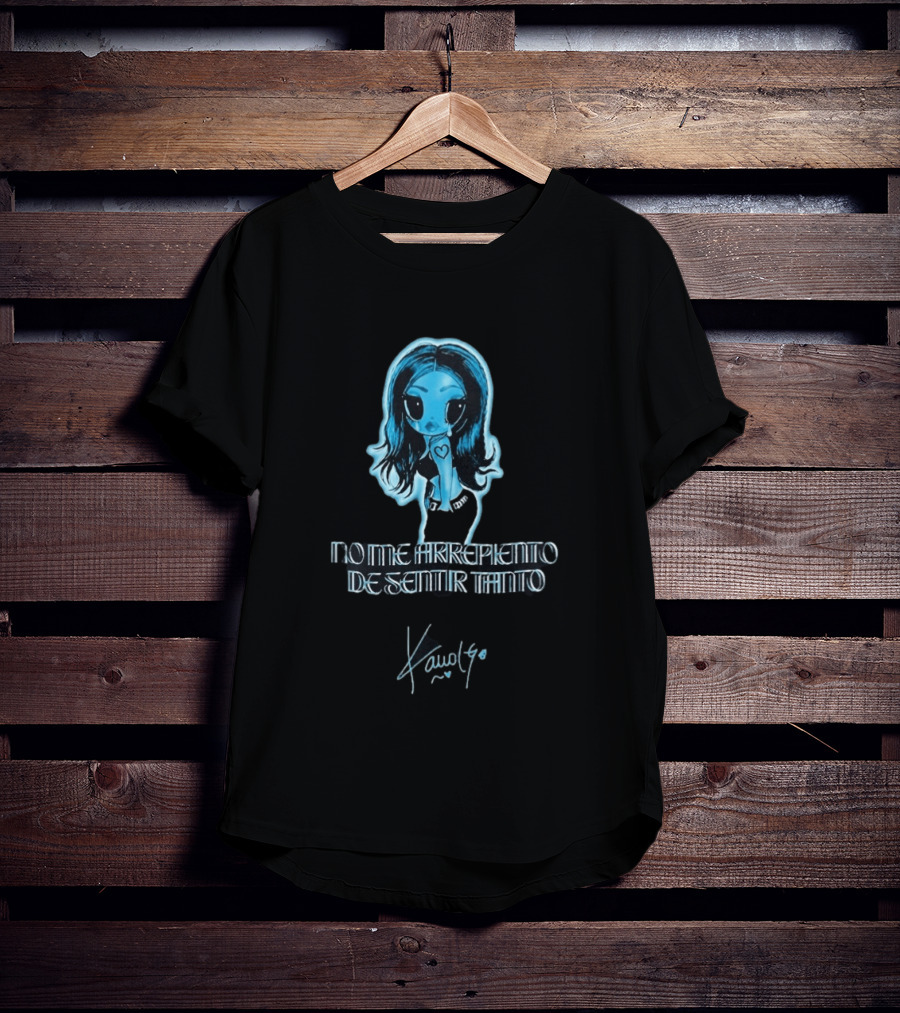 Karol G Electric Blue Glow Y2K No Me Arrepiento De Sentir Tanto T-Shirt