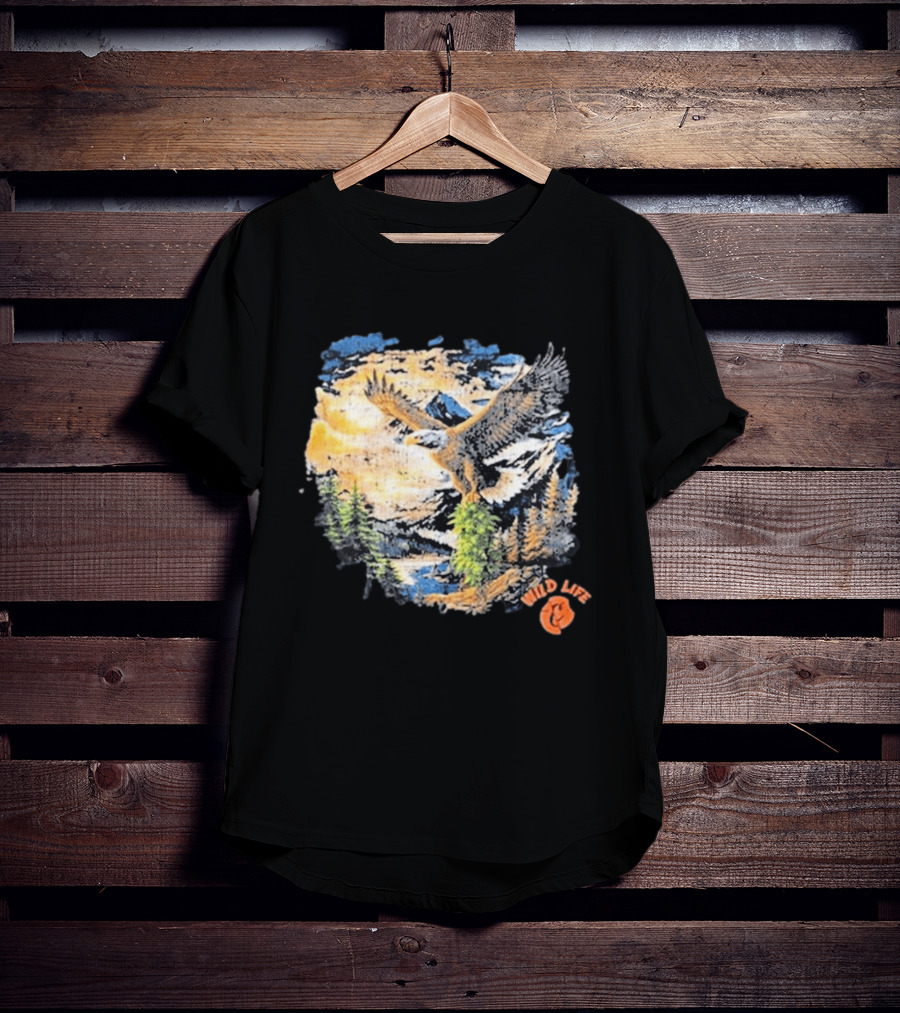 Cookies X Wildlife Soaring Eagle Mountain Scene T-Shirt