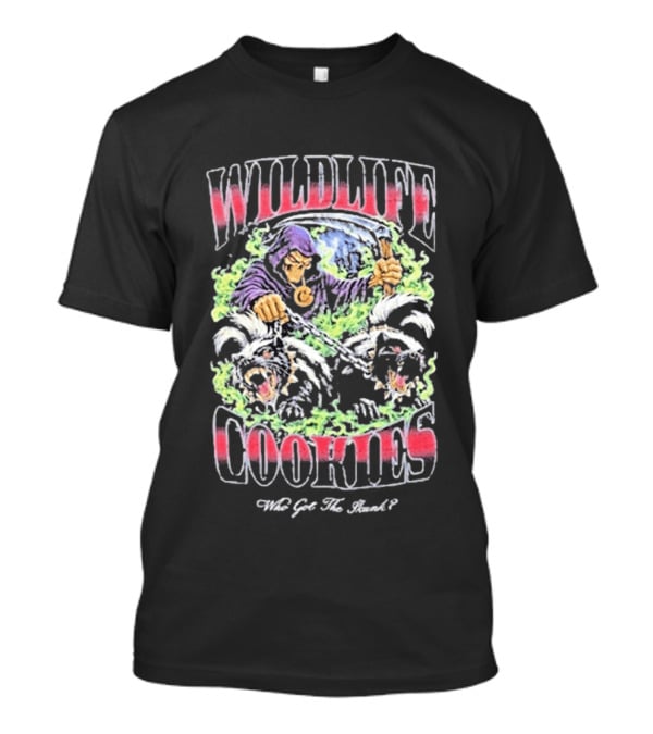 Wildlife Cookies Who Got The Skunk Character And Skulls T-Shirt