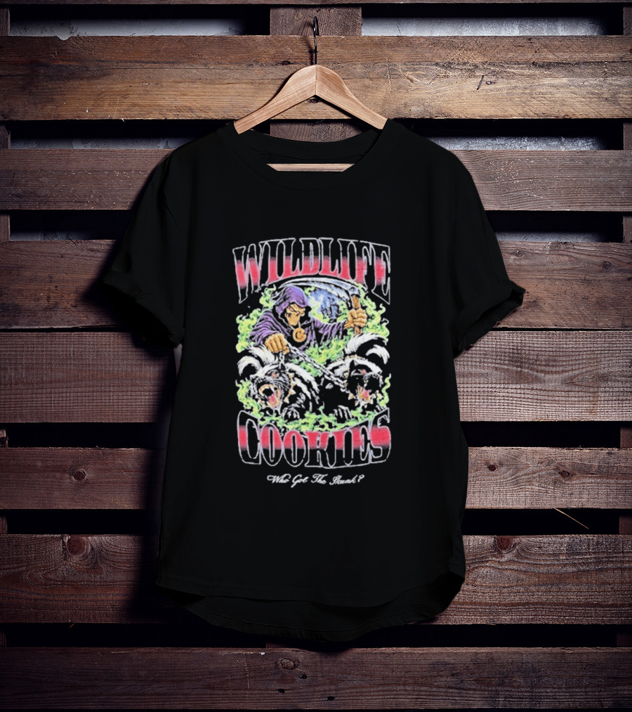 Wildlife Cookies Who Got The Skunk Character And Skulls T-Shirt