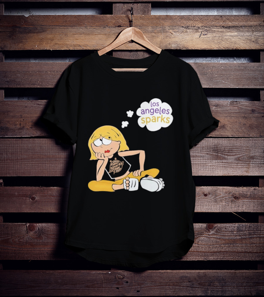 Los Angeles Sparks WNBA Blonde Girl With Astronaut Thought Bubble T-Shirt