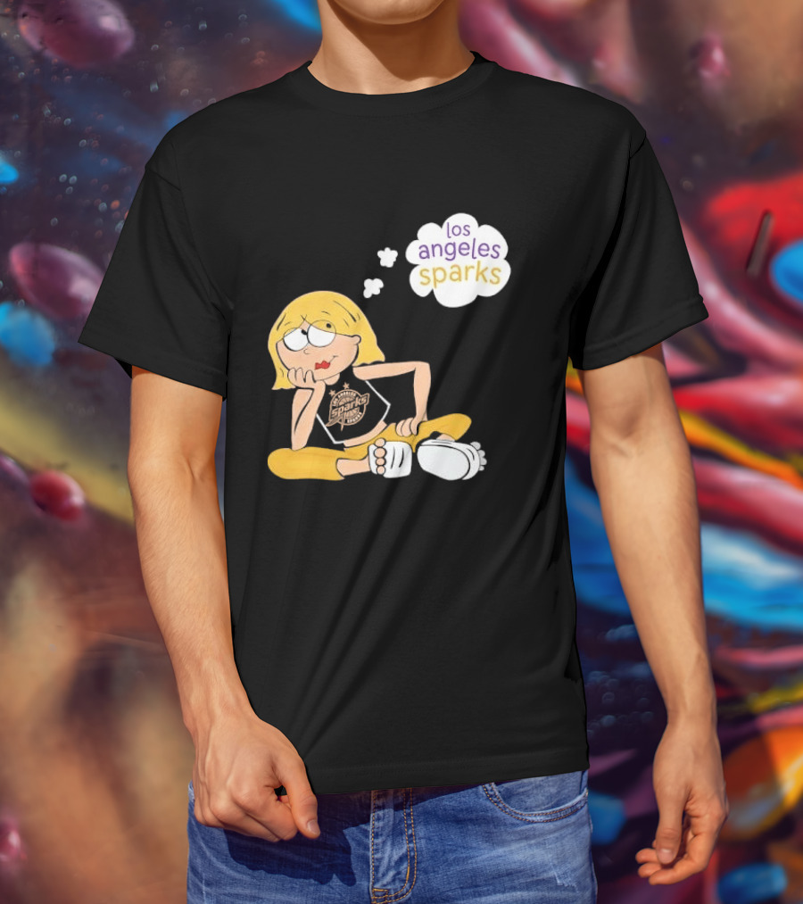 Los Angeles Sparks WNBA Blonde Girl With Astronaut Thought Bubble T-Shirt