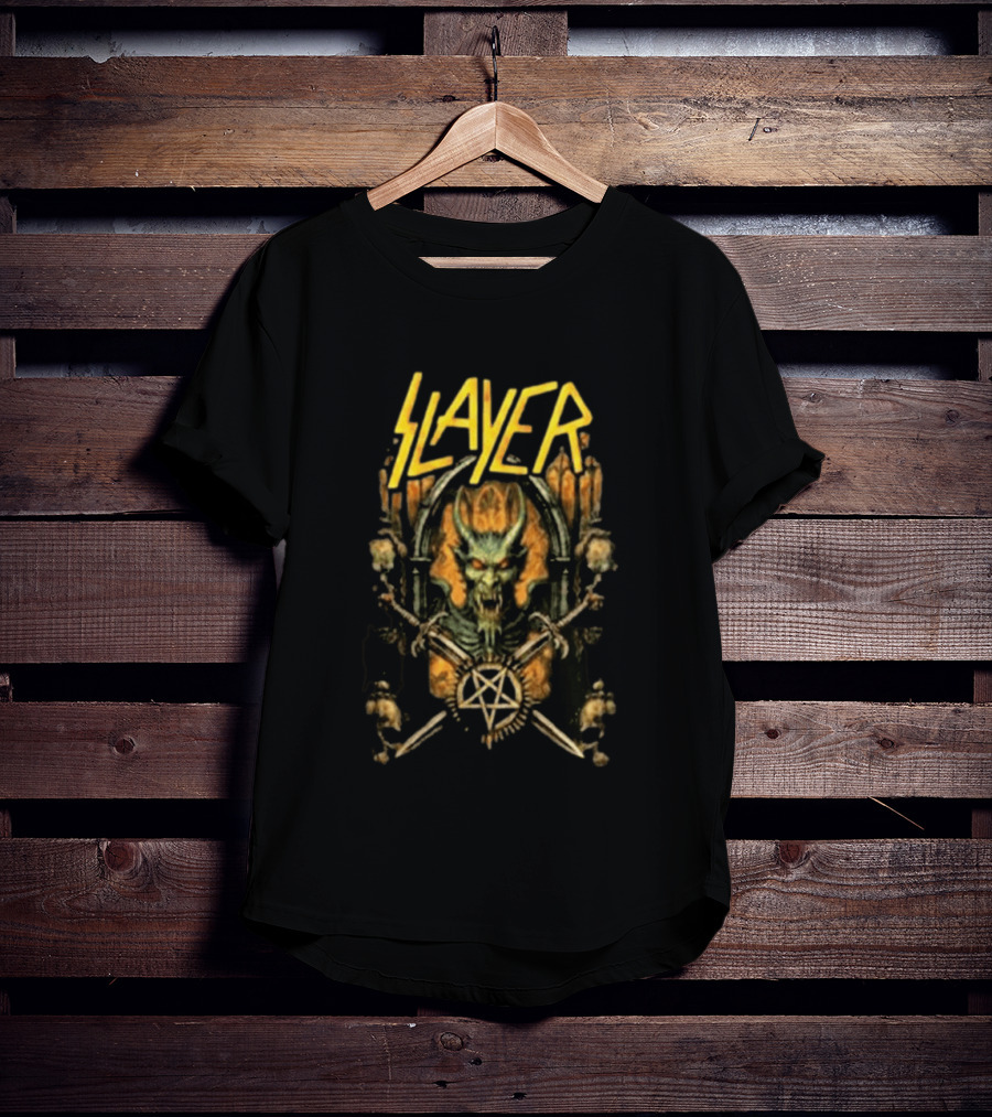 Slayer 2026 Festival Event Sick New World Gothic Skull Demon Pentagram T-Shirt