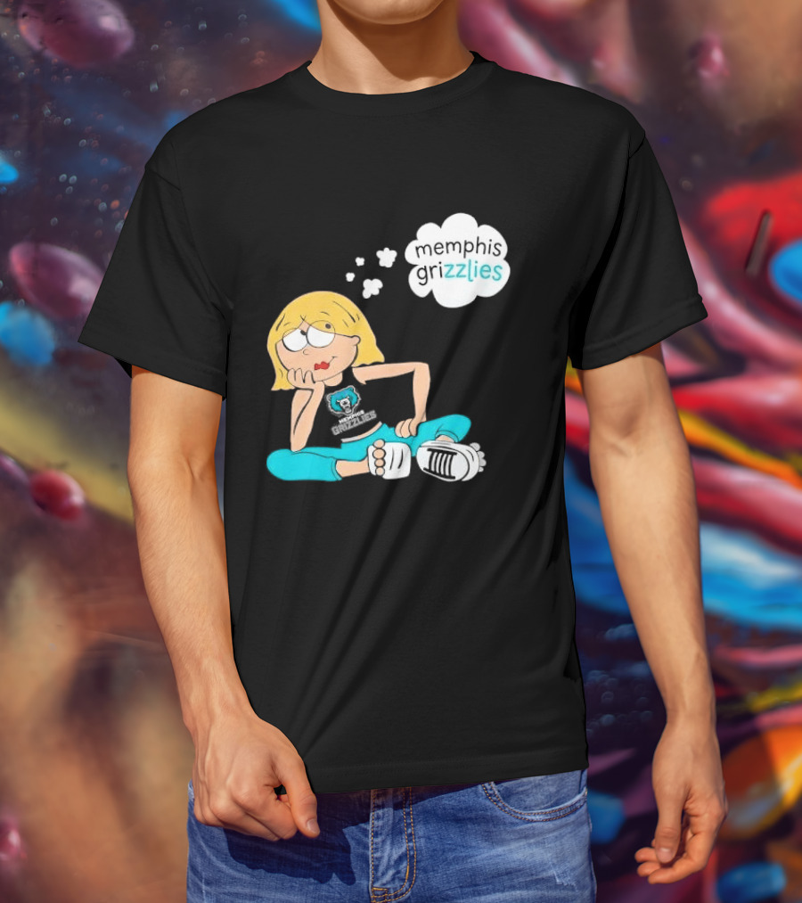 Memphis Grizzlies NBA Cartoon Blonde Girl Daydreaming Thought Bubble T-Shirt