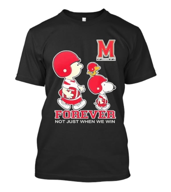 Charlie Brown And Snoopy Forever Loyalty Maryland Terrapins Fan T-Shirt