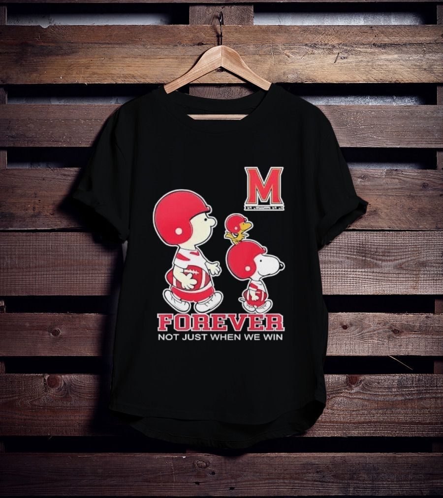 Charlie Brown And Snoopy Forever Loyalty Maryland Terrapins Fan T-Shirt