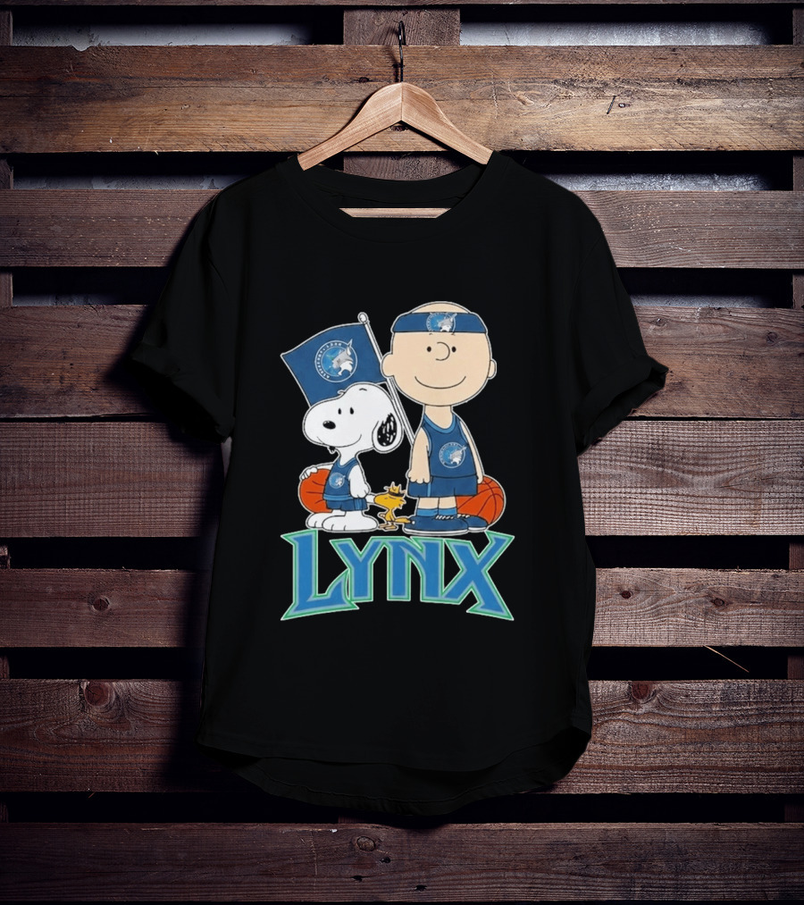 Minnesota Lynx Snoopy Charlie Brown WNBA Basketball Woodstock T-Shirt