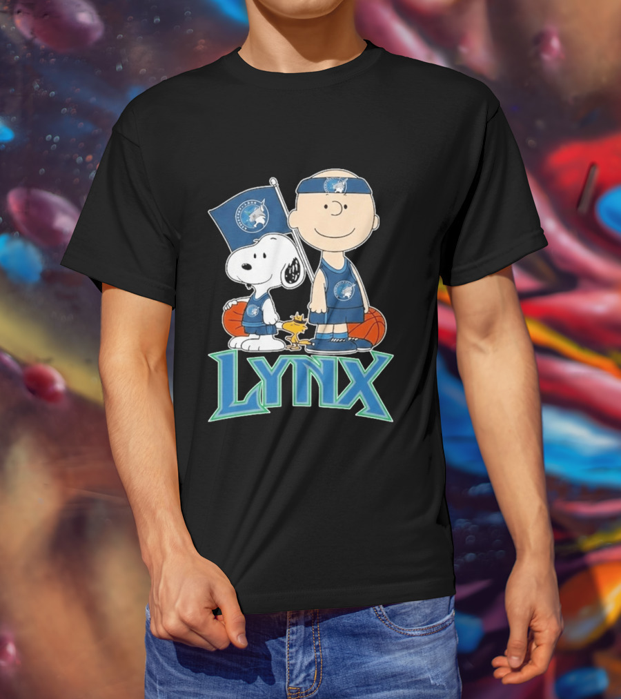 Minnesota Lynx Snoopy Charlie Brown WNBA Basketball Woodstock T-Shirt