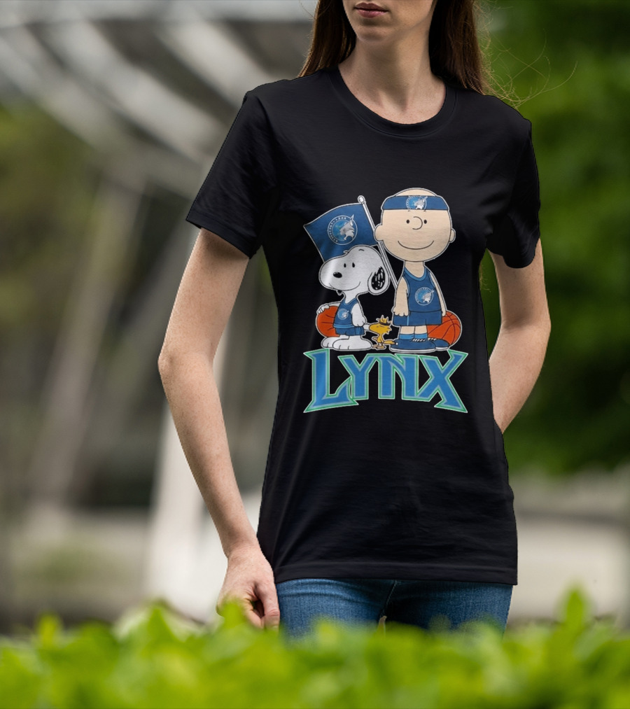 Minnesota Lynx Snoopy Charlie Brown WNBA Basketball Woodstock T-Shirt