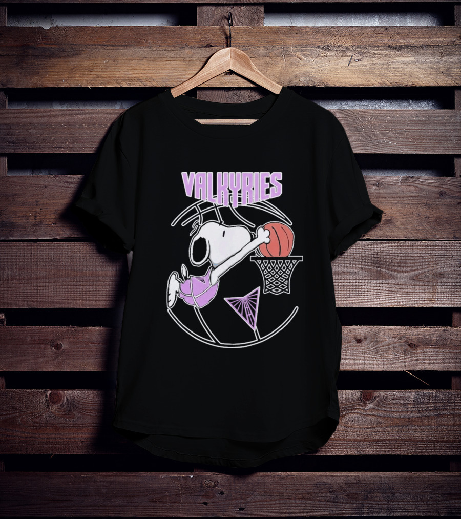 Snoopy Valkyries Basketball Dunk WNBA Golden State T-Shirt