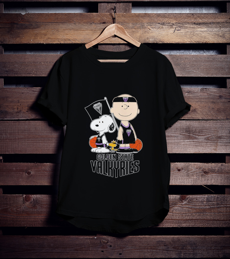 Golden State Valkyries Charlie Brown Snoopy WNBA Basketball T-Shirt