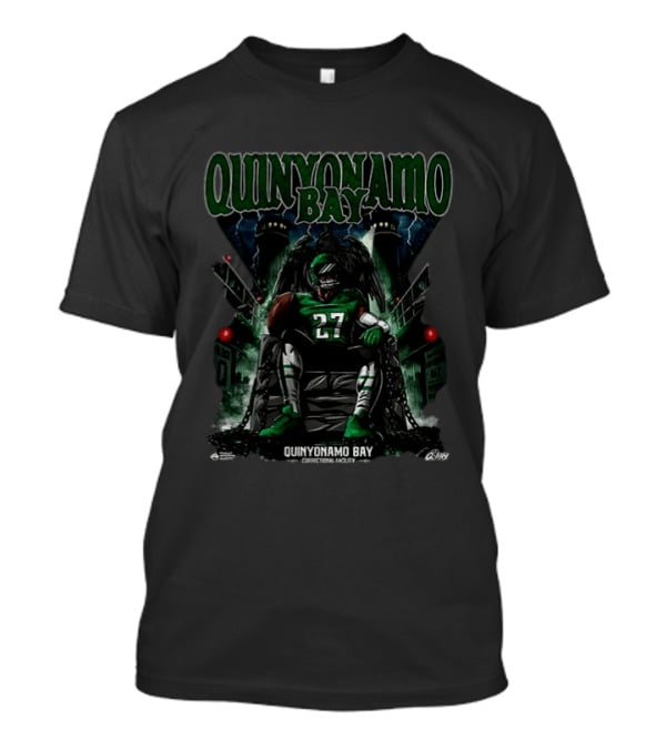 Quinyonamo Bay Philadelphia Eagles 27 Football Player Correctional Facility Mockup T-Shirt