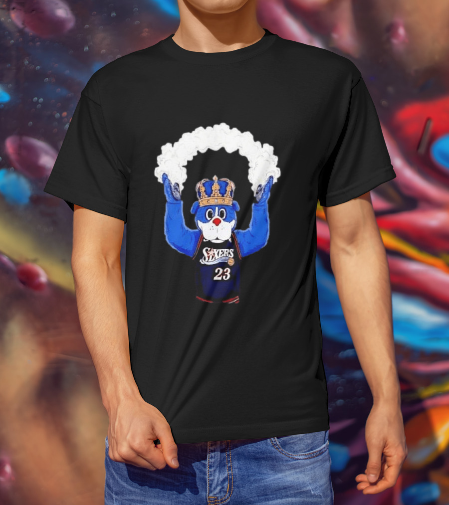 Philadelphia 76ers Franklin The Dog Mascot With Crown NBA 23 Play The Suns T-Shirt