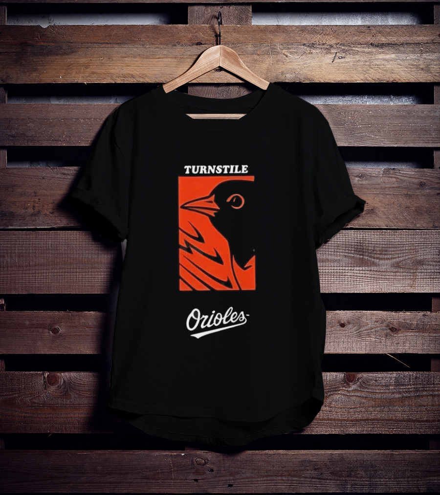 Turnstile Orioles Collaboration Bird Graphic Baltimore Team Merchandise T-Shirt