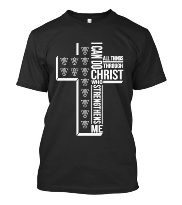 Vandegrift Crown Trio I Can Do All Things Through Christ Who Strengthens Me T-Shirt