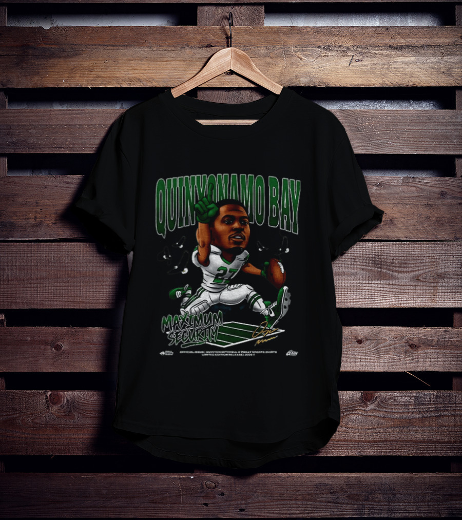 Quinyonamo Bay Maximum Security Quinyon Mitchell Philadelphia Eagles 27 T-Shirt