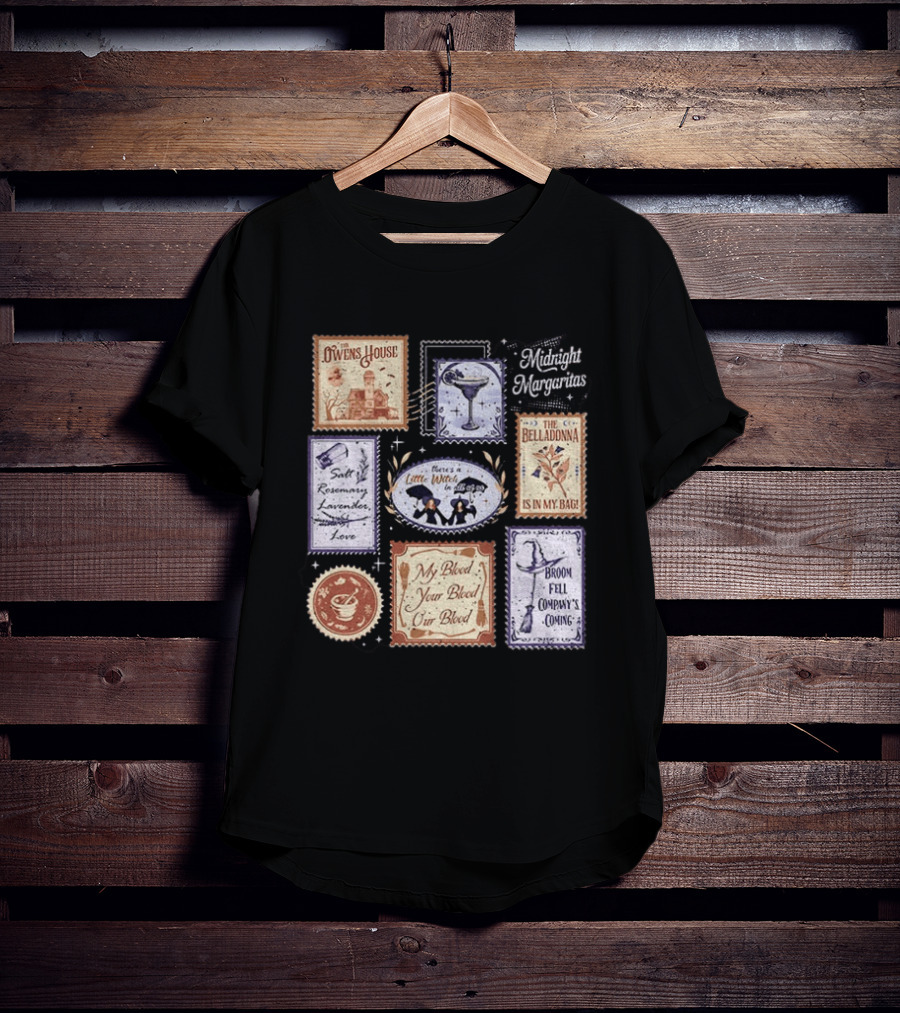 The Owens House Midnight Margaritas Salt Rosemary Lavender Spell Broom Fell Feels Like Little Witch Is In My Bag T-Shirt