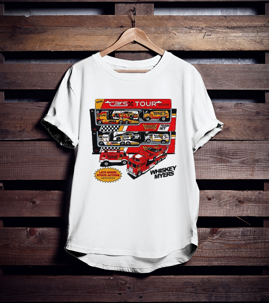 NEW Cars Tour Whiskey Myers Team Set Late Model Stock Action Limited Edition T-Shirt