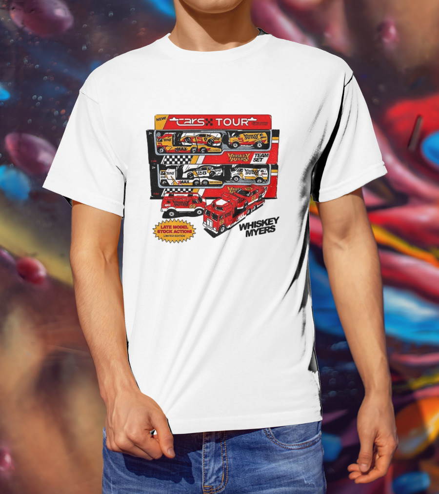 NEW Cars Tour Whiskey Myers Team Set Late Model Stock Action Limited Edition T-Shirt