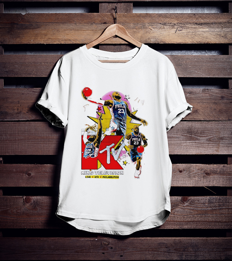 King Television Philadelphia 23 Philadelphia 76ers NBA KTV MTV Live T-Shirt