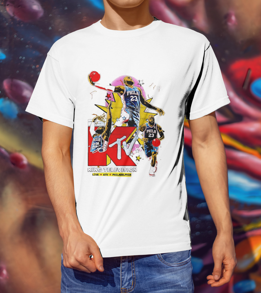 King Television Philadelphia 23 Philadelphia 76ers NBA KTV MTV Live T-Shirt