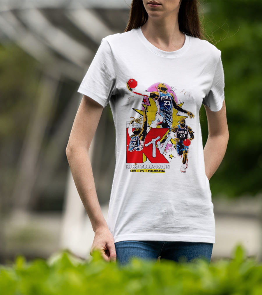 King Television Philadelphia 23 Philadelphia 76ers NBA KTV MTV Live T-Shirt