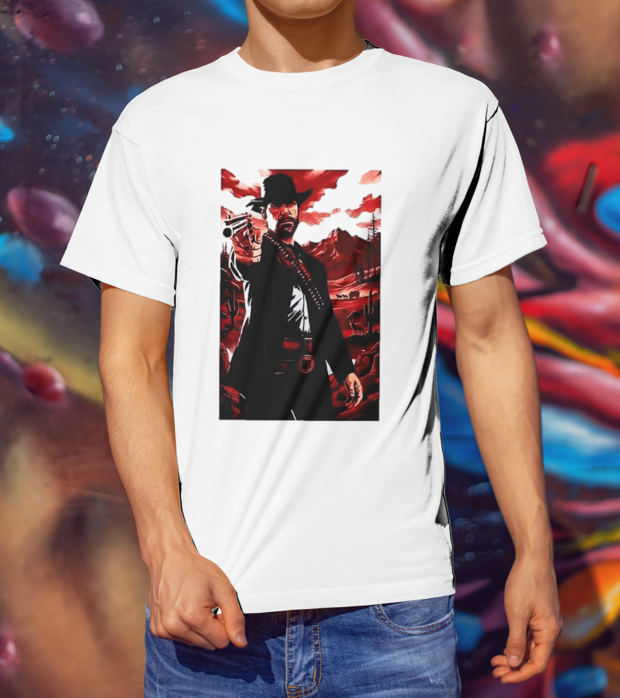 Red Dead Redemption 2 Cowboy Illustration Best Game Ever Made T-Shirt