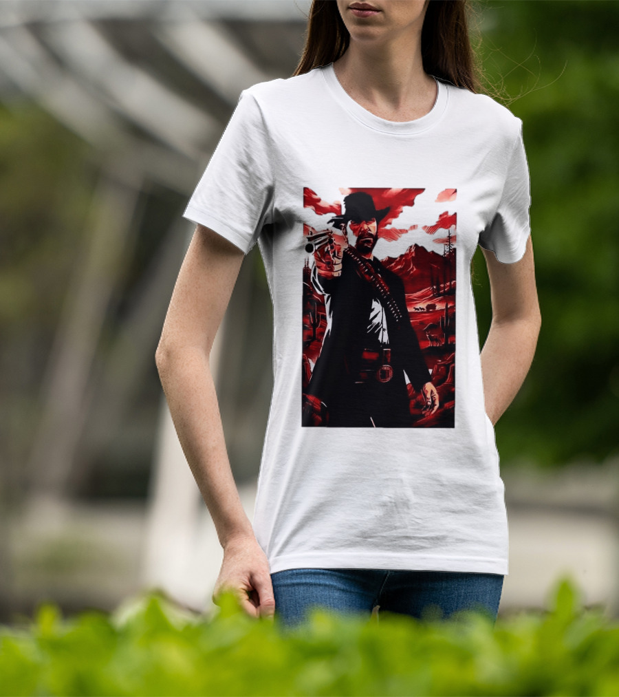 Red Dead Redemption 2 Cowboy Illustration Best Game Ever Made T-Shirt