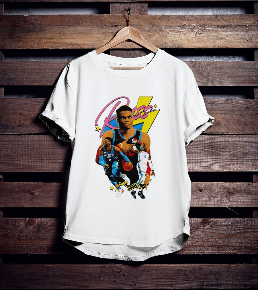Russell Westbrook Oklahoma City Thunder NBA Russ Basketball Player Iconic Moments T-Shirt